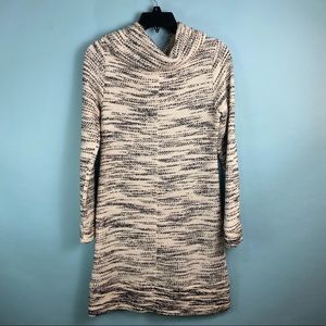 Cowl-neck sweater dress